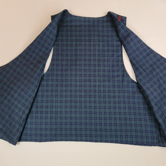 Handmade Fall Harvest Plaid Vest - Picture 9 of 12